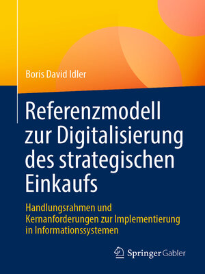 cover image of Referenzmodell zur Digitalisierung des strategischen Einkaufs